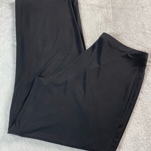 Alfani Pants Womens Size Medium Black Wide Leg Pull On Stretch Slinky Knit